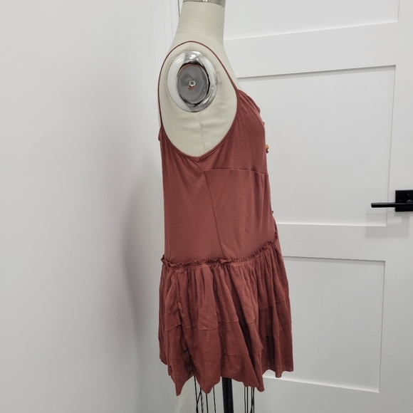 NWOT Free People Beach Burnt Henna Mini Dress Size XS - Picture 3 of 11